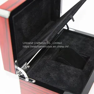 Custom Solid Wood Jewelry Box Pasted With Natural Wood Skin High Gloss Piano Lacquer Wooden Gift Packaging Box thumbnail-5