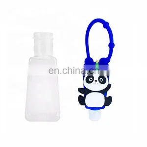 Cute Portable 30ML Plastic Empty Hand Sanitizer Bottle With Silicone Holder thumbnail-1