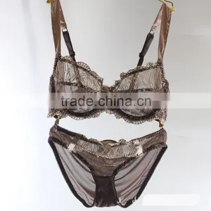 C67728A Ladies Sexy Net Bra Sets Hot Sale Underwear Lace Sexy Bra Sets thumbnail-3