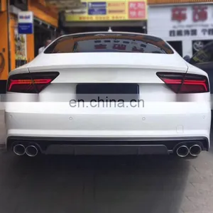 S7 Diffuser With Tailpipe for Audi A7 Sports Version Refit to Audi A7 S Line High Quality Rear Bumper Diffuser 2016-2018 thumbnail-5