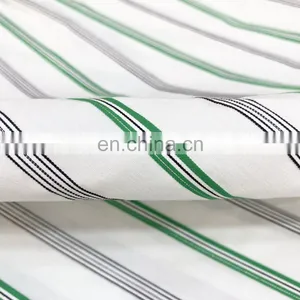 Rayon Nylon Cotton Polyester Spandex Bright Yarn Stripe Woven Fabric for Women Garment thumbnail-4