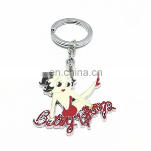 Cheap Beautiful Fashion Custom Designer Logo Souvenir Heart Cat Racing Key Chain New Product Metal Craft thumbnail-3