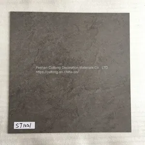 Office Exhibition Hall Imitation Stone PVC Floor Furniture Factory Meeting Room Stone Plastic Floor Black Square Plastic Floor Tile thumbnail-5