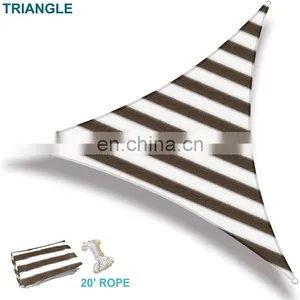 160gsm-320gsm 80%-95% Shading UV Block Sand Triangle Sun Shade Sail for Carport Shade Cloth thumbnail-3