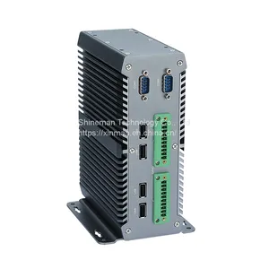 Silver Aluminum Alloy Fanless Industrial Mini PC Intel Pentium 5405U 4x Gbe Ethernet/GPIO/6*COM WIN10/11/Linux Computer thumbnail-5