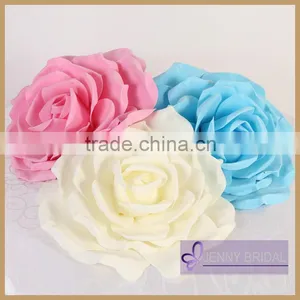 C313A Cheap White Ivory Flower Weeding Banquet Chair Cover thumbnail-3