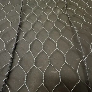 Factory Price 6*10cm Active Structural Defense Rockfall Netting Plain Weave Technique for Slope Stabilization Woven Mesh Size thumbnail-4