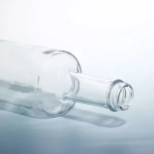 Wholesale 1000ml Empty Cork Sealed Clear Round Glass Liquor Bottle for Vodka Whisky Tequila Gin Rum Brandy thumbnail-4