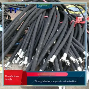 Cloth-reinforced Oil Pipe, Hydraulic Rubber Hose With Steel Wire Braiding, Steam Hose, High Temperature Resistant, for Mine Hydraulic Supports thumbnail-1