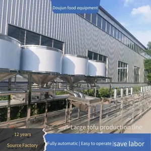 Dou Jiangjun Stainless Steel Tofu Production Line With Automatic Brain Feeding and Step-by-step Pressing, Providing Tofu Machine Teaching thumbnail-1