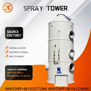 304 Stainless Steel Cyclone Hybrid Spray Tower Centrifugal Dust Paint Mist Removal High Temperature Flue Gas Washing Tower thumbnail-4