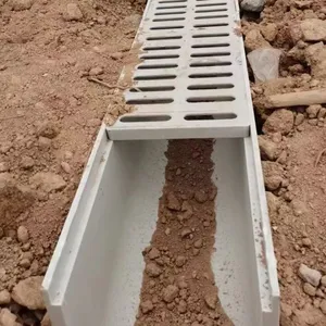 FRP Drainage Channel With 304 Stainless Steel Bolts 50mm Width 100mm Depth for Pedestrian Areas thumbnail-5