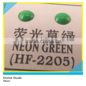 Heat Transfer Half Round Studs Neon Green Hotfix Brass Dome Studs thumbnail-1