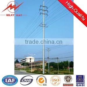 Galvanized Round Tubular Steel Poles for Transmission Line thumbnail-1