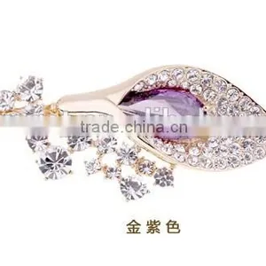 Wholesale Calla Full Rhinestone Diamond Crystal Gem Brooch thumbnail-3