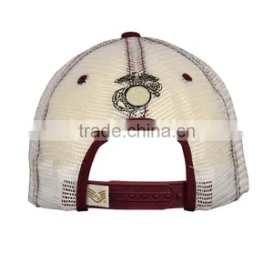 Structured Plain Color Cotton Twill Distressed Trucker Cap Wholesale thumbnail-2