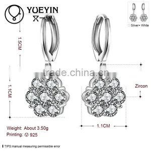 2015 Fashion Style With Diamond Silver Plated Earring thumbnail-3