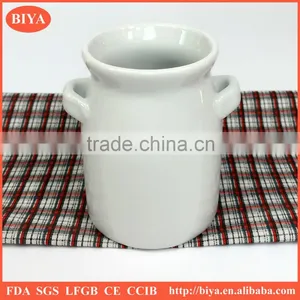 Ceramic Spice Jar Unique Ceramic Milk Jar Wholesale Good Price Porcelain Milk Pot Sugar Bottle With Two Small Handles thumbnail-1