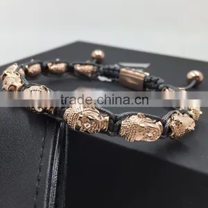 2016 Hot Fashion Unique 6mm Hematite Beads Wholesale Gold Buddha Bracelets Jewelry thumbnail-5