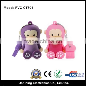 Cute Promotional New Year Monkey Shape PVC USB Flash Drive ( PVC-CT801 ) thumbnail-1