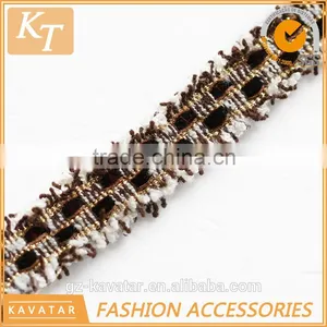 Top Quality Check Pattern Lace Trimming With Fringe thumbnail-4