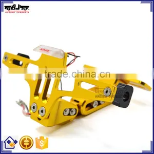 BJ-LPL-039 Aftermarket Aluminum Universal Motorbike License Plate Bracket Light With LED thumbnail-1