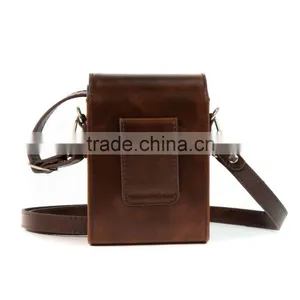 2016 Factory Vertical Protective Dark Brown Leather Camera Case thumbnail-5