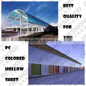 2 Layers Polycarbonate Sheet PC Sheet Sun Sheet Plastic Building Material 10 Years Gurantee With UV Finish thumbnail-1