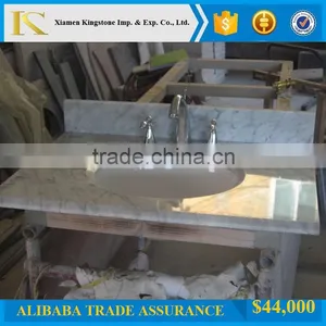 Marble Vanity Top Bianco Carrara Vanity Top for Bathroom thumbnail-1