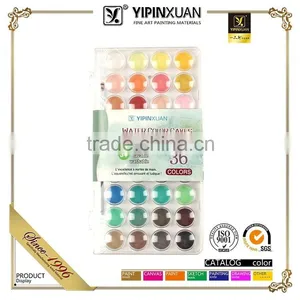 China Hot Selling High Quality 12Colors Dry Water Color Paint Set For Kids With Brush thumbnail-5