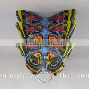 Creative Style Butterfly Blue Glass Plate of Three Layers thumbnail-5