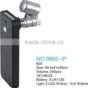 LED Pocket Microscope for Iphone With Led Lamp thumbnail-1