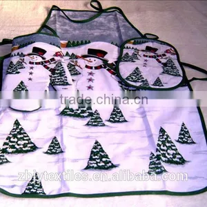 Cotton Kitchen Oven Glove Set, Apron ,pot Holder and Gloves-29 thumbnail-4