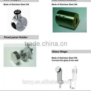 304 Stainless Steel Component Complete Adjustable Shower Door(KD8013D) thumbnail-2