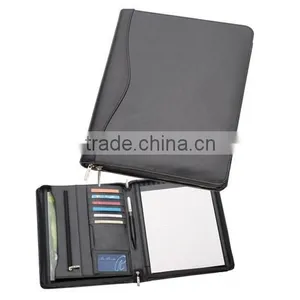 Custom Leather A4 Conferec Folder Black thumbnail-1