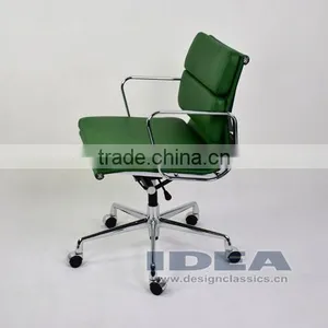 Replica EA217 Charles Soft Pad Desk Chair- Green Color Genuine Leather thumbnail-3