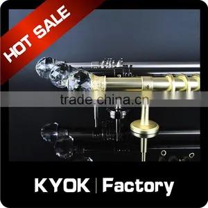 KYOK 2016 New Double Curtain Rods & Double Curtain Rods Accessories , Metal Curved Curtain Rods Wholesale thumbnail-2