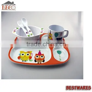 Wholesale Durable China Cute Printed Kids Plastic Dinnerware Sets Quality Choice thumbnail-1