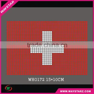 High Quality Switzerland Flag Rhinestone Transfer Designs thumbnail-1