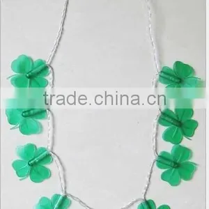 LED Light up SHAMROCK Necklace for st Patrick's Day thumbnail-1