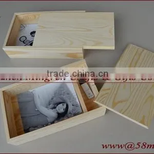 Wood Photo Storage Gift Box With USB Box thumbnail-1