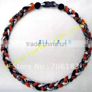 3 Ropes Titanium Baseball Sports Necklace & Bracelet for Gift thumbnail-1