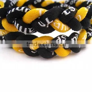 New Large Power Triple Braided Ionic Titanium Balance Sport Baseball Necklace thumbnail-3
