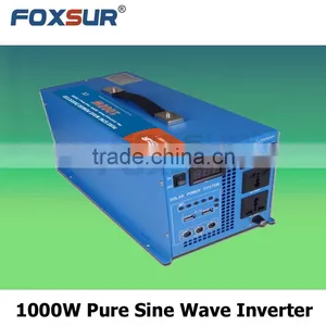 Foxsur New Product 1000W 24V dc to 110V AC Best Quality Professional Power Pure Sine Wave Inverter With Controller thumbnail-2