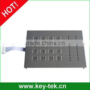 20 Keys IP65 Vandal Resistant Industrial Dot Matrix Metal Numeric Keypad thumbnail-1