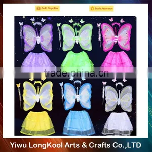 Wholesale Double Layer Dance Angel Light up Fairy Butterfly Wings Kids Led Wings thumbnail-2