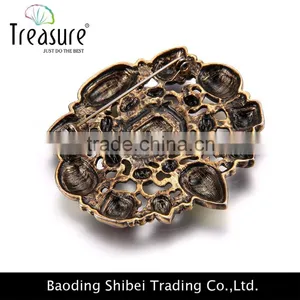2015 Latest New Design Coffee Color Flower Oil Drop Brooch High Quality Hot Selling Brooch Wholesale thumbnail-4