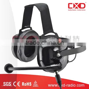Heavy Duty Headset With Quick Disconnect Jack Adjustable Gooseneck Boom Mic thumbnail-1