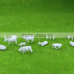Building Model Cow, Scale Animals for HO Scale, Plastic Building Resin Farm Cow for 1/87 thumbnail-1
