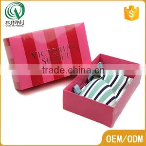 Printed ODM Rectangle Shape Spot Color Printing Hat Underwear Paper Lingerie Packaging Box thumbnail-1